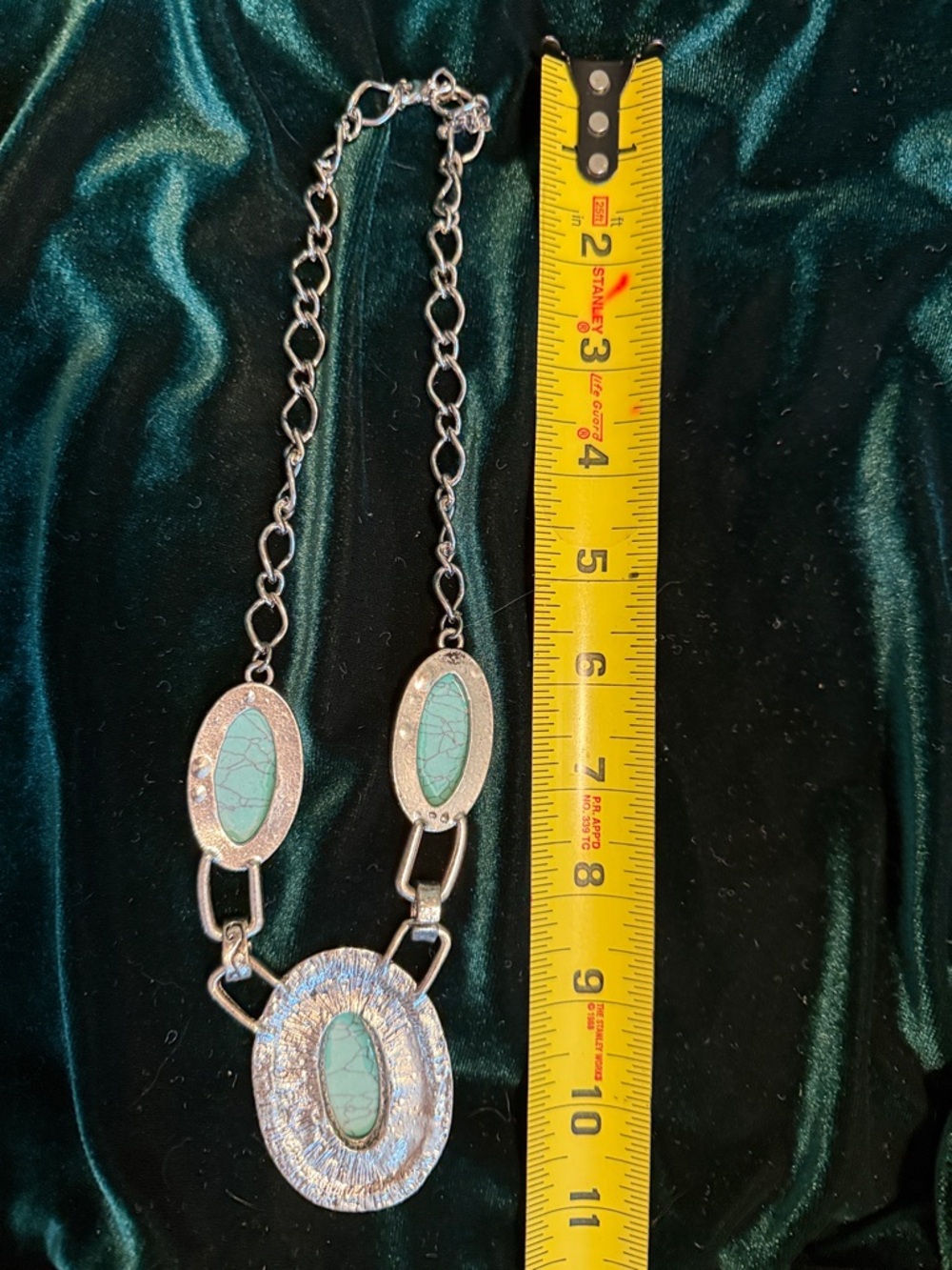 Turquoise and Silver Necklace - Picture 3 of 6